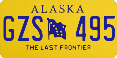 AK license plate GZS495