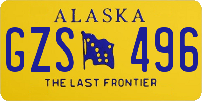 AK license plate GZS496