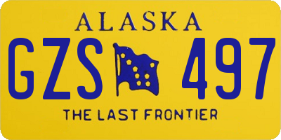 AK license plate GZS497