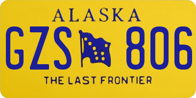 AK license plate GZS806