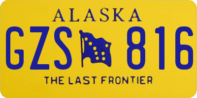 AK license plate GZS816