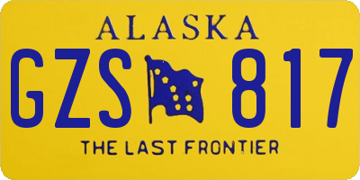 AK license plate GZS817
