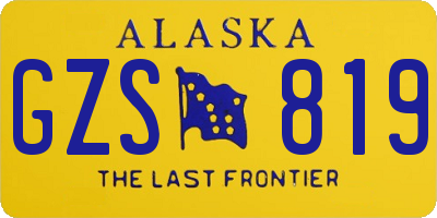 AK license plate GZS819