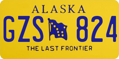 AK license plate GZS824