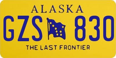 AK license plate GZS830