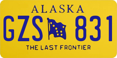 AK license plate GZS831