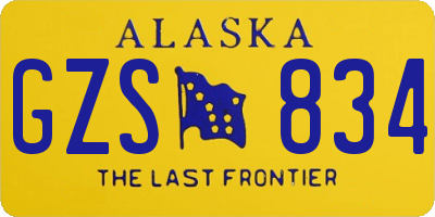 AK license plate GZS834