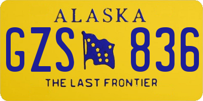 AK license plate GZS836