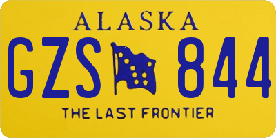 AK license plate GZS844