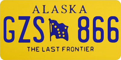 AK license plate GZS866