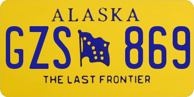 AK license plate GZS869