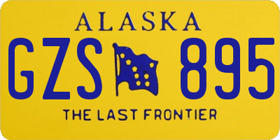 AK license plate GZS895