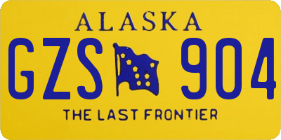 AK license plate GZS904