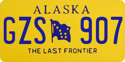 AK license plate GZS907