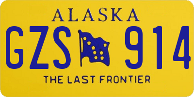 AK license plate GZS914