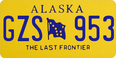 AK license plate GZS953