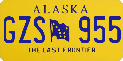 AK license plate GZS955