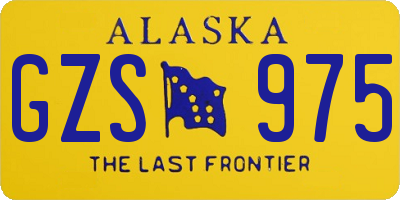 AK license plate GZS975