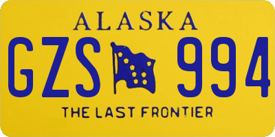 AK license plate GZS994