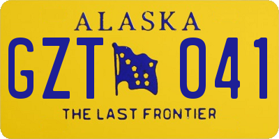 AK license plate GZT041