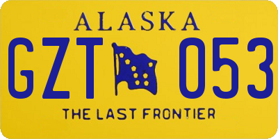 AK license plate GZT053