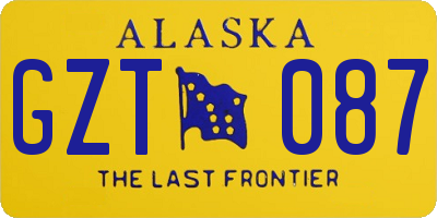 AK license plate GZT087