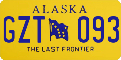AK license plate GZT093