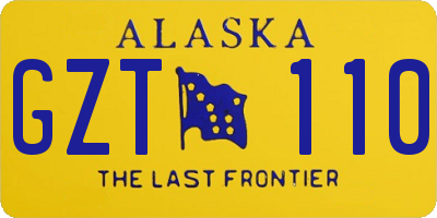 AK license plate GZT110