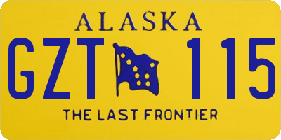 AK license plate GZT115