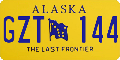 AK license plate GZT144