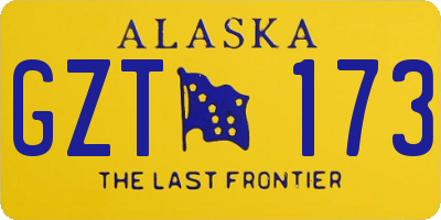 AK license plate GZT173