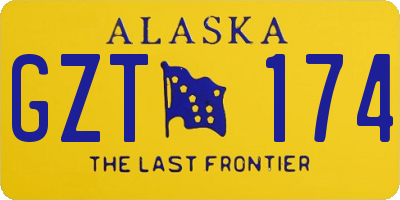 AK license plate GZT174