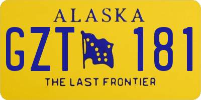 AK license plate GZT181
