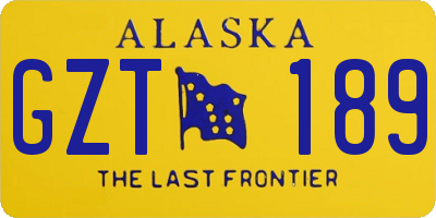 AK license plate GZT189