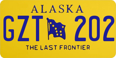 AK license plate GZT202
