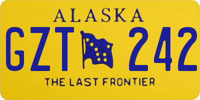 AK license plate GZT242