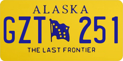AK license plate GZT251