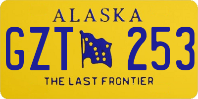 AK license plate GZT253