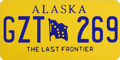 AK license plate GZT269