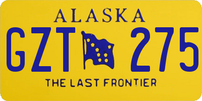AK license plate GZT275