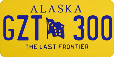 AK license plate GZT300