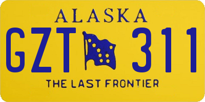 AK license plate GZT311