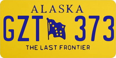 AK license plate GZT373