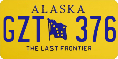 AK license plate GZT376