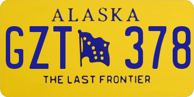 AK license plate GZT378