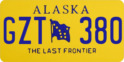 AK license plate GZT380