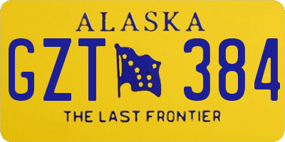 AK license plate GZT384