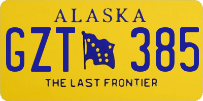 AK license plate GZT385
