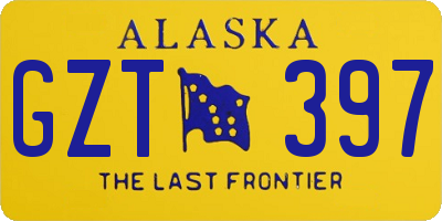 AK license plate GZT397