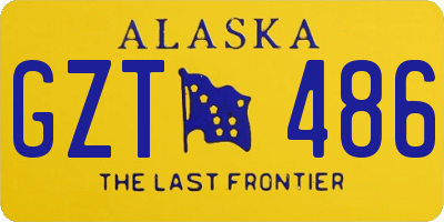 AK license plate GZT486
